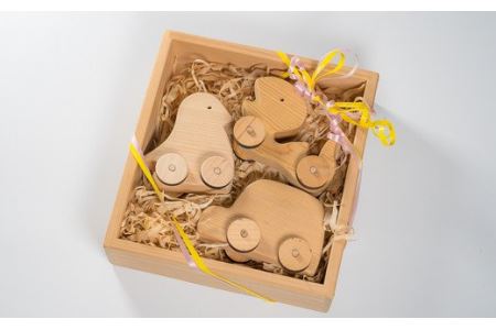  転がるおもちゃ 木ろっこ３個セット【尾鷲ヒノキ製】　EB-10