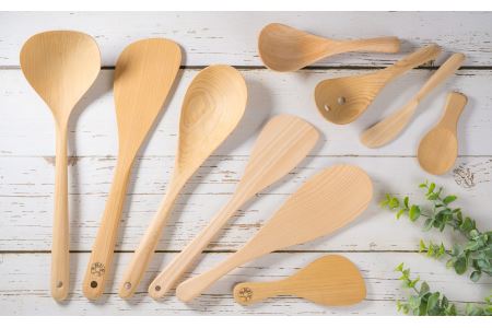 もっと料理上手!クッキングツール コンプリートセット10種【尾鷲ヒノキ製】 EB-21