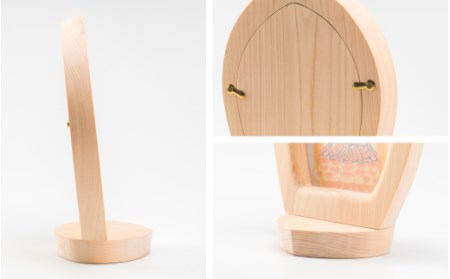 かわゆし額縁 ＆ 仏画カード ４枚セット【尾鷲ヒノキ製】 SU-1