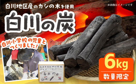 白川の炭 6kg 手作り / アウトドア  BBQ キャンプ 消臭 / 亀山市 / 亀山市立白川小学校 学校運営協議会 [AMBN001]