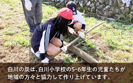 白川の炭 6kg 手作り / アウトドア  BBQ キャンプ 消臭 / 亀山市 / 亀山市立白川小学校 学校運営協議会 [AMBN001]