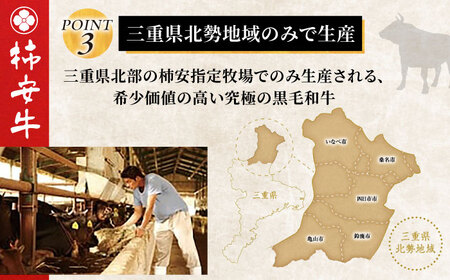 【12回定期便】最高級A5等級 三重県産 黒毛和牛 柿安牛 モモ 800g / 国産牛 ブランド牛 牛肉 冷蔵 / 亀山市 / 柿安本店 [AMBW014]