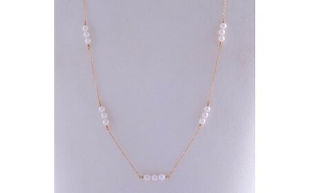 V-10あこや真珠ステーションネックレス(K18)