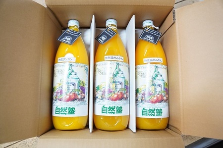 ⑭自然塾　柑橘100%まるごと絞りジュース　３本入り　みかんジュース オレンジ ポンカン 不知火 温州 ドリンク 飲料 飲み物 朝食 無添加 季節 旬【szjk0008】