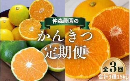 みかん 定期便 3回 計15kg【極早生温州・由良早生・早生温州】みかん【nkmr-tkb0012】