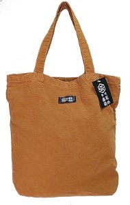 熊野番茶染めキャンバストートバッグ　ヤマブキ色（チタン媒染）【mrm0104】