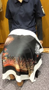 熊野大花火 フリースブランケット　海上自爆【mrm0129】