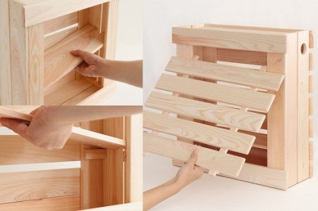 ルーター ケーブル ボックス Sサイズ 収納 / 紀州産 桧 神棚屋さんが作る 木製 2段収納 Wi-Fi コンセント【ymku0020】