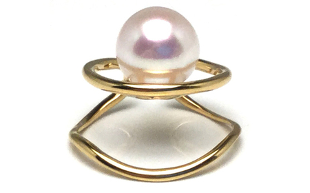 老舗の真珠専門店・アコヤ真珠イヤーカフ K10YG 6.5～7.0ミリ / 伊勢志摩 伊勢 志摩 英虞湾 真珠 パール アコヤ貝 アクセサリー イヤーカフ 冠婚葬祭 慶事 弔事 結婚式 入学式 卒業式 ギフト カジュアル 誕生石 ジュエリー 記念日 真珠