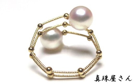真珠屋さん 誰もが素敵！アコヤ真珠K18リング【フリーサイズ】花珠級パール / 18金 あこや真珠 指輪 真珠 伊勢志摩 志摩 アクセサリー ギフト プレゼント パール 母の日 ホワイトデー クリスマス 〔078-02〕