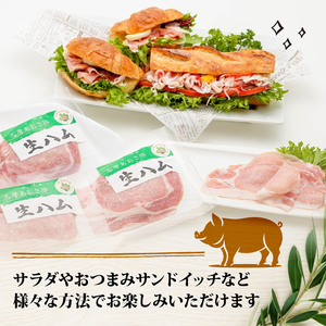  燻製 生ハム 100g (スライス)  ロース 生ハム 燻製 スライス ブランド豚 豚肉 お試し 食べきり おつまみ サラダ ご褒美 お酒 ワイン 冷凍 伊勢 志摩 志摩あおさ豚 5000円 5千円 五千円 