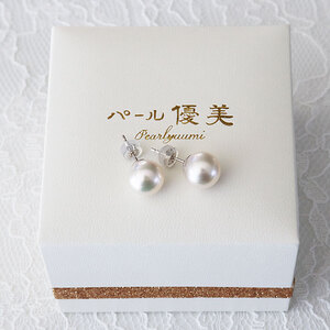 9.5-10ミリ アコヤ真珠 ピアス パール優美 / パール