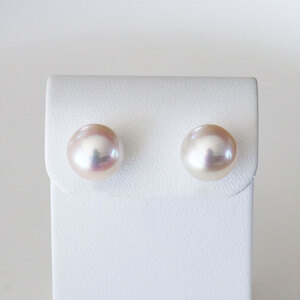 9.5-10ミリ アコヤ真珠 ピアス パール優美 / パール
