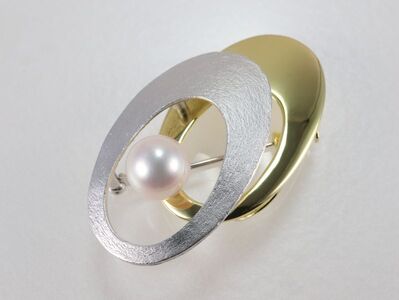 【真珠】 ブローチ パール 9mm ~ 9.5mm アクセサリー アコヤ真珠 希少 大粒 大珠