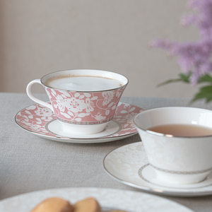 カップ ティーカップ コーヒーカップ ソーサー ピンク 食器 紅茶 コーヒー ボーンチャイナ  おしゃれ ギフト プレゼント 三重 伊勢志摩 志摩 ペアティー・コーヒーセット（ピンク） 【ミラノビアンカ】