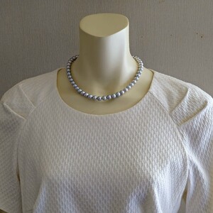 真珠 アクセサリー ネックレス 8mm 8.5mm アコヤ真珠 パール あこや 日常使い 普段使い カジュアル 冠婚葬祭 慶事 贈答 お祝い クリスマス / 白の次に欲しくなる、シルバーグレーのネックレス