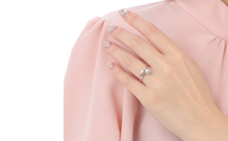 真珠 アクセサリー 指輪 リング パール 5.5ミリ ～ 6ミリ  シルバー 伊勢志摩 伊勢 志摩 鳥羽 志摩市 冠婚葬祭 結婚式 母の日 クリスマス ホワイトデー シンプル フリーサイズ 普段使い カジュアル  / 老舗の真珠専門店・高品質アコヤ真珠フリーサイズリング5.5～6.0ミリ(ブルー系)