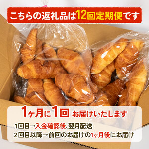 【12回定期便】 大容量 クロワッサン 25個入 冷凍 パン 定期便 