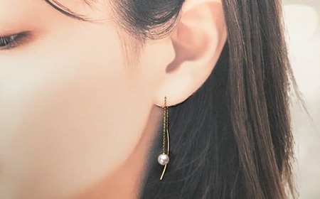 6ミリ アコヤ真珠 ピアス パール 三重県志摩市 パール / ゴールドカラー