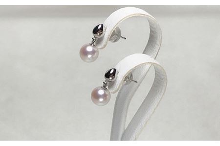 【054-01】akoya ぷっくりしずくピアス(K18WG)