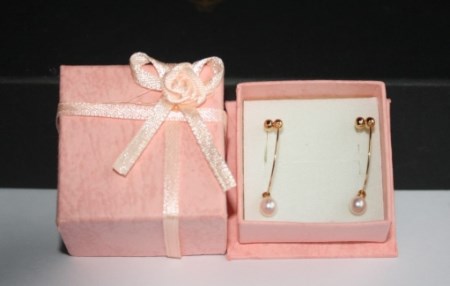 真珠 パール イヤリング フープ ゴールド シンプル