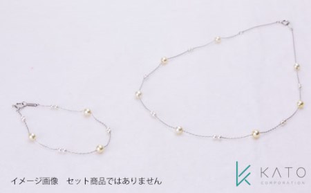 ベビーパールステーションネックレス （PT850） / 18金 あこや ネックレス 真珠 伊勢志摩 志摩 アクセサリー ベビーパール パール 母の日 ホワイトデー クリスマス 〔130-04〕