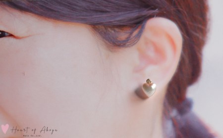 華やかな　Heart of Akoya スタッドピアス / 伊勢志摩 伊勢 志摩 英虞湾 真珠 アコヤ真珠 本真珠 パール ピアス アクセサリー ギフト プレゼント クリスマス バレンタイン ファッション カジュアル 誕生石 記念日 国産 真珠