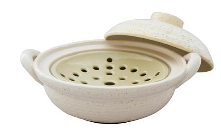 伊賀焼 IH対応ヘルシー蒸し小鍋 白刷毛目1~2人用