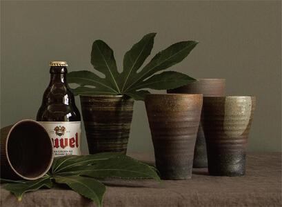 長谷園 伊賀焼 ビアマグ炭焼ペアギフト 大