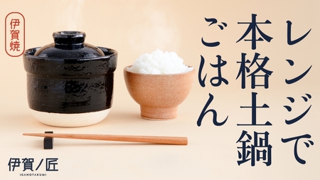 【2個セット】伊賀焼 レンジ炊飯土鍋　伊賀ノ匠2個セット　IG21