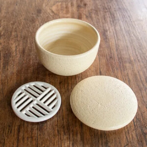 黄瀬戸／大：伊賀焼 おひつ 陶珍 (ごはん約2合分）