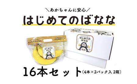 【国内熟成タナカバナナ】はじめてのばなな 8本×2箱セット(16本入り)