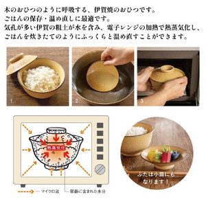 粉引:伊賀焼 陶珍おひつ碗