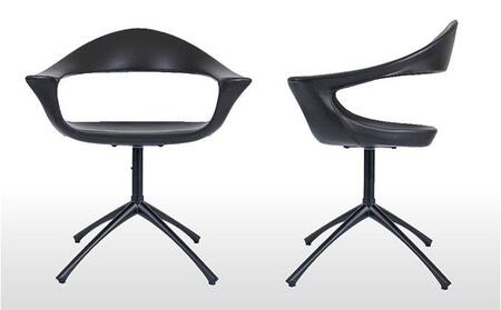 【SOGOKAGU】 上質な空間を演出するデザインチェア ヴィストBAJ 本革張り 黒