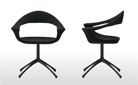 【SOGOKAGU】 上質な空間を演出するデザインチェア ヴィストBCS 黒 キャスタータイプ