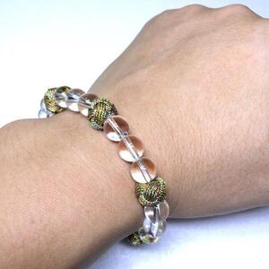 組紐水晶ブレスレット 八千代金