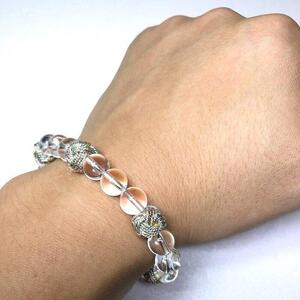 組紐水晶ブレスレット 八千代銀