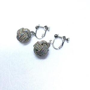 組紐イヤリングモンキー八千代銀