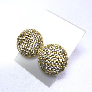 組紐イヤリング張丸金銀