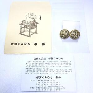 組紐イヤリング張丸金銀