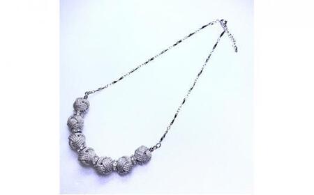 【伊賀組紐】ネックレスロンデル 【銀】