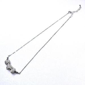 組紐ネックレスミニ小田巻3個銀