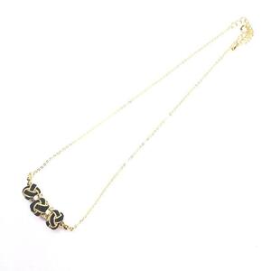 組紐ネックレスミニ小田巻3個黒金
