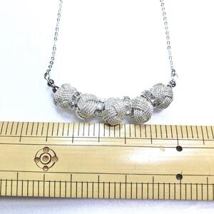 組紐ネックレスミニ小田巻5個銀