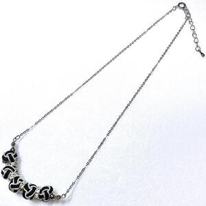 組紐ネックレスミニ小田巻5個黒銀