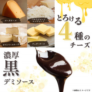 【3ヵ月毎定期便】デミグラスソースのチーズハンバーグ20個入 計1.9kg|冷凍小分日本ハム全3回【配送不可地域:離島】【4057258】