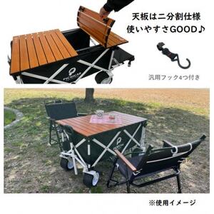 アウトドアワゴン ピクニCAR　WHITE×BLACK(黒天板)【1354606】