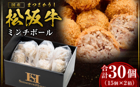 松阪牛入りミンチボール(15個入り×2箱)国産松坂牛 牛肉 肉 SS-96