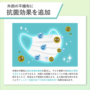 シャープ製 抗菌タイプ 不織布マスク ふつう サイズ 50枚入 日本製 国産  SH-29