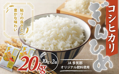コシヒカリ「ぎんひめ」20㎏ (10㎏×2 ) 多気郡産 米 コメ 精米